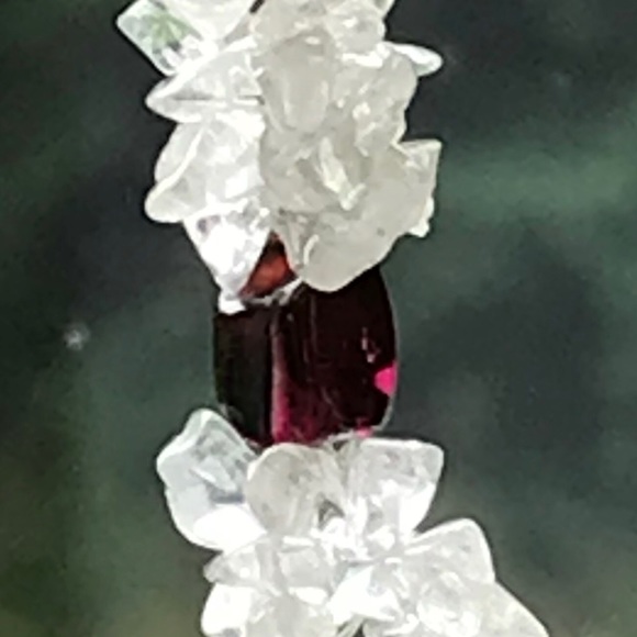 Natural Rock Crystal & GARNET Necklace - Picture 7 of 8